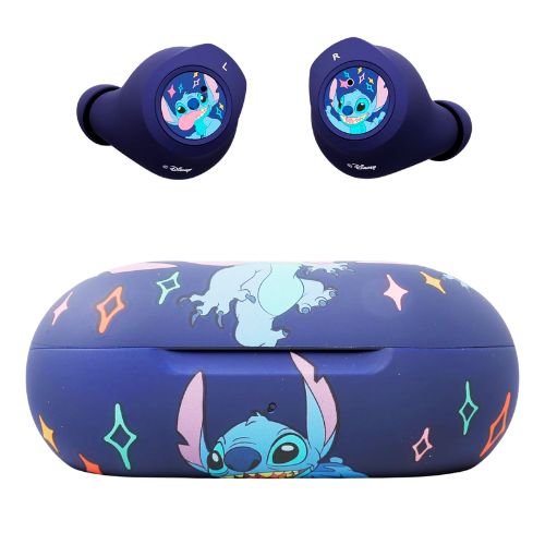 Disney Lilo and Stitch Bluetooth Earbuds w/Charging Case- Wireless Headphones